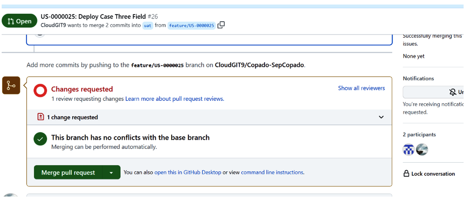 Approval pull request