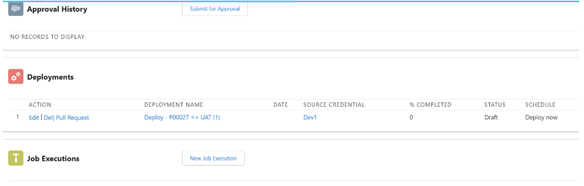 Deployment record